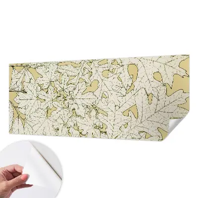 Papel de parede autocolante para sala com estampa de folhas de árvore
