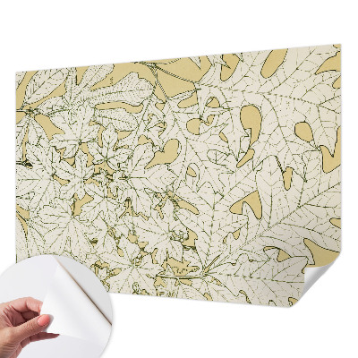 Papel de parede autocolante para sala Folhas de árvore