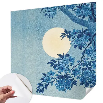 Papel de parede autocolante com estampa 'Lua das Flores'