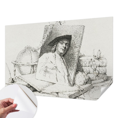 Papel de parede para criança com retrato artístico