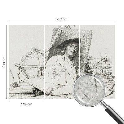Papel de parede para criança com retrato artístico