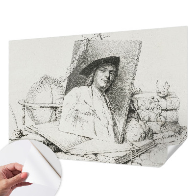 Papel de parede para criança com retrato artístico