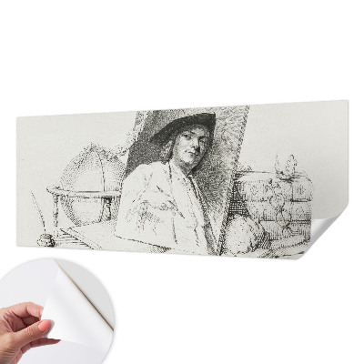Papel de parede para criança com retrato artístico