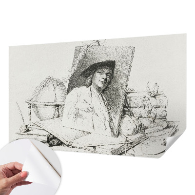Papel de parede para criança com retrato artístico