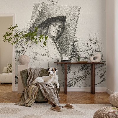 Papel de parede para criança Retrato artístico