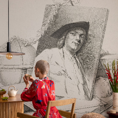 Papel de parede para criança Retrato artístico