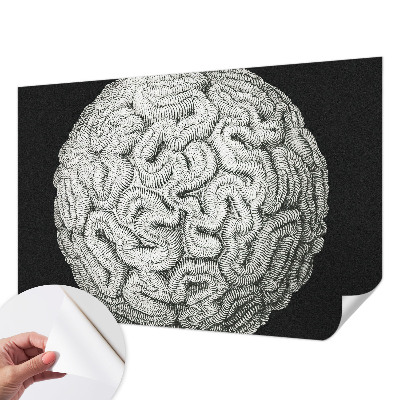 Papel de parede 3D com padrão de estrutura esférica