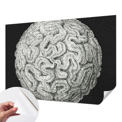 Papel de parede 3D com padrão de estrutura esférica
