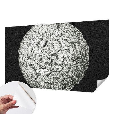 Papel de parede 3D com padrão de estrutura esférica