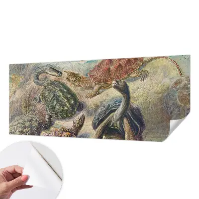 Papel de parede 3D com estampa de tartarugas