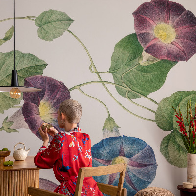 Papel de parede autocolante com padrão floral elegante
