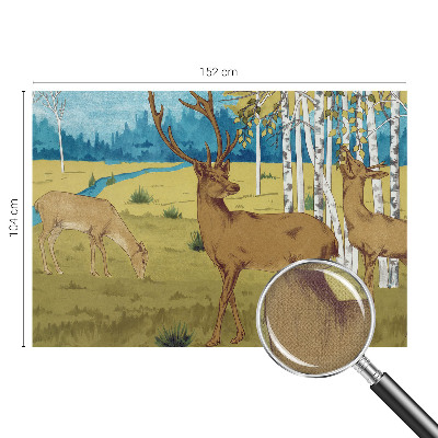 Papel de parede autocolante para sala Harmonia da floresta