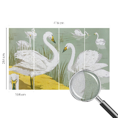 Papel de parede infantil Lago dos Cisnes