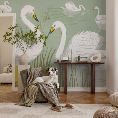 Papel de parede infantil Lago dos Cisnes