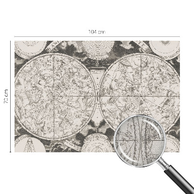 Papel de parede autocolante para quarto com estampa de mapa estelar
