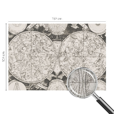 Papel de parede autocolante para quarto com estampa de mapa estelar