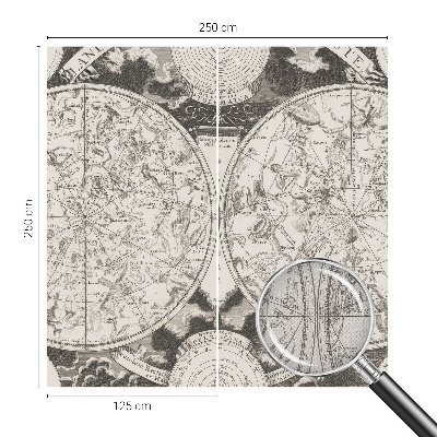 Papel de parede autocolante para quarto com estampa de mapa estelar