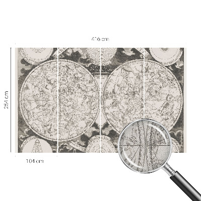 Papel de parede autocolante para quarto com estampa de mapa estelar