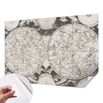 Papel de parede autocolante para quarto com estampa de mapa estelar