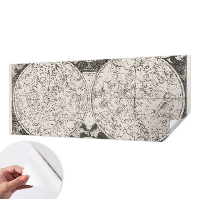 Papel de parede autocolante para quarto com estampa de mapa estelar