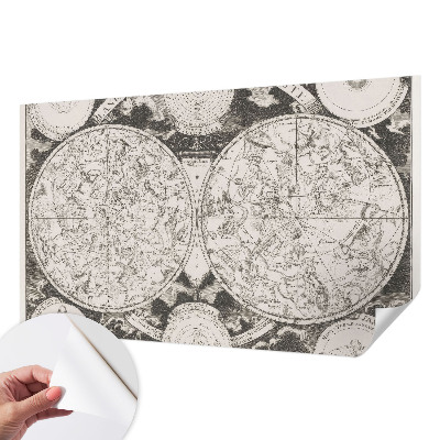 Papel de parede autocolante para quarto com estampa de mapa estelar
