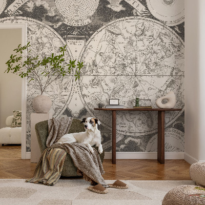 Papel de parede autocolante para quarto com estampa de mapa estelar