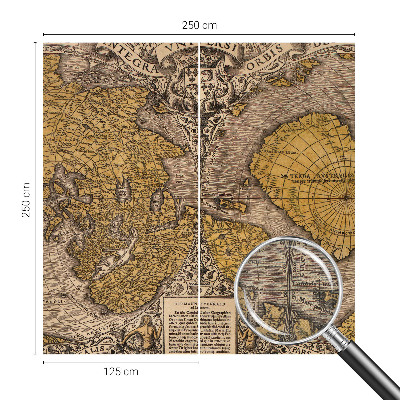 Papel de parede para criança com estampa de cartografia histórica