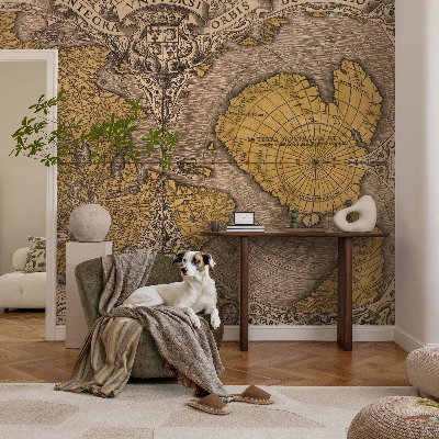 Papel de parede para criança com estampa de cartografia histórica
