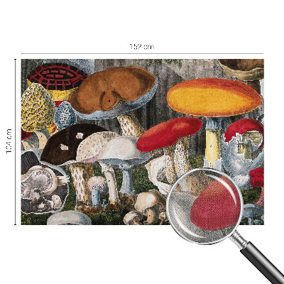 Papel de parede autocolante para sala Cogumelos botânicos