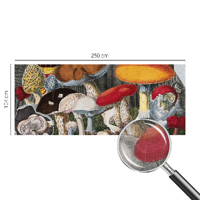 Papel de parede autocolante para sala Cogumelos botânicos