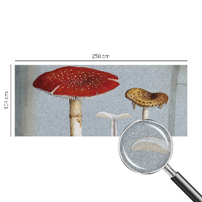 Papel de parede autocolante com gravuras de cogumelos