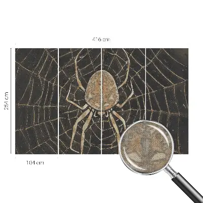 Papel de parede autocolante para quarto com padrão de teia de aranha
