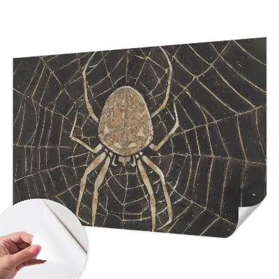 Papel de parede autocolante para quarto com padrão de teia de aranha