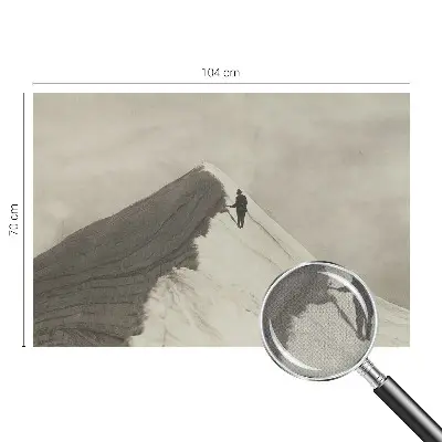 Autocolante de parede fotográfico com imagem de um alpinista solitário