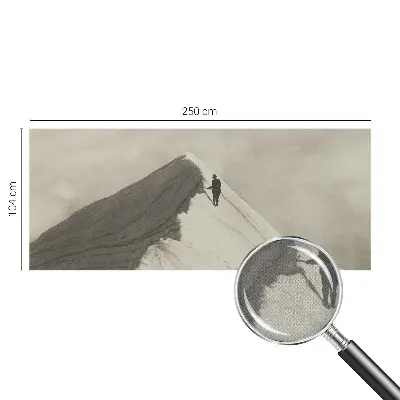 Autocolante de parede fotográfico com imagem de um alpinista solitário