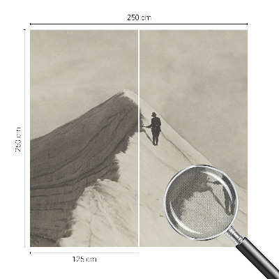 Autocolante de parede fotográfico alpinista solitário