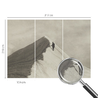 Autocolante de parede fotográfico alpinista solitário