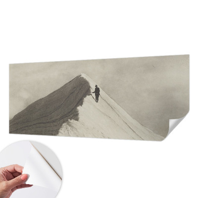 Autocolante de parede fotográfico alpinista solitário