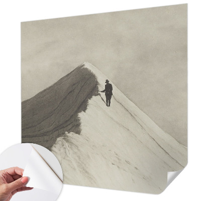 Autocolante de parede fotográfico alpinista solitário