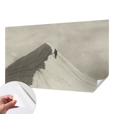 Autocolante de parede fotográfico alpinista solitário