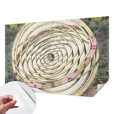 Papel de parede infantil com estampa Espiral Cósmica