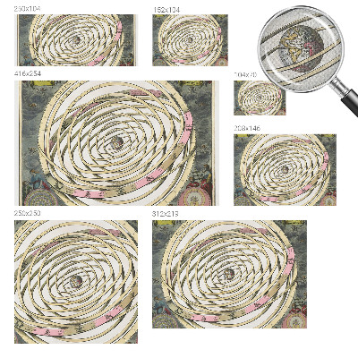 Papel de parede infantil com estampa Espiral Cósmica