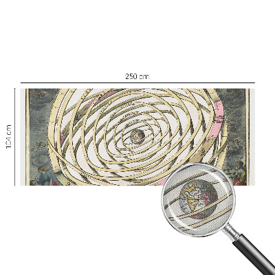 Papel de parede infantil com estampa Espiral Cósmica