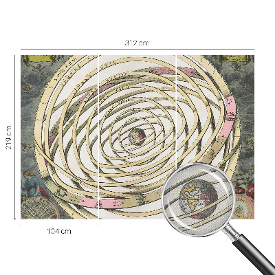 Papel de parede infantil com estampa Espiral Cósmica