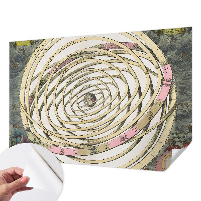 Papel de parede infantil com estampa Espiral Cósmica