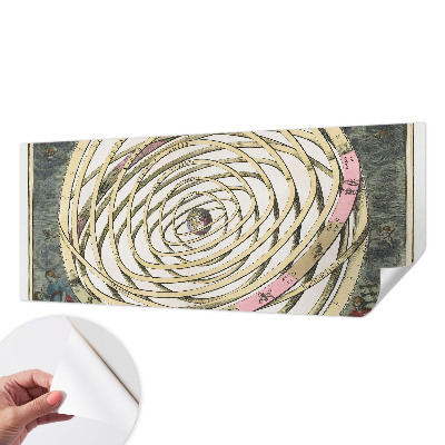 Papel de parede infantil com estampa Espiral Cósmica
