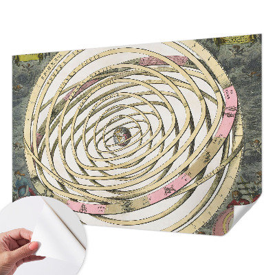 Papel de parede infantil com estampa Espiral Cósmica