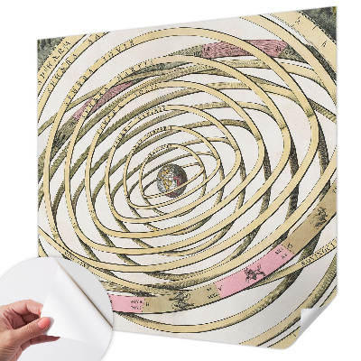 Papel de parede infantil com estampa Espiral Cósmica