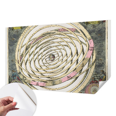 Papel de parede infantil com estampa Espiral Cósmica