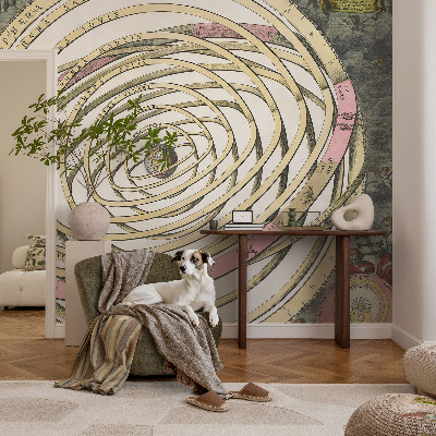 Papel de parede infantil com estampa Espiral Cósmica